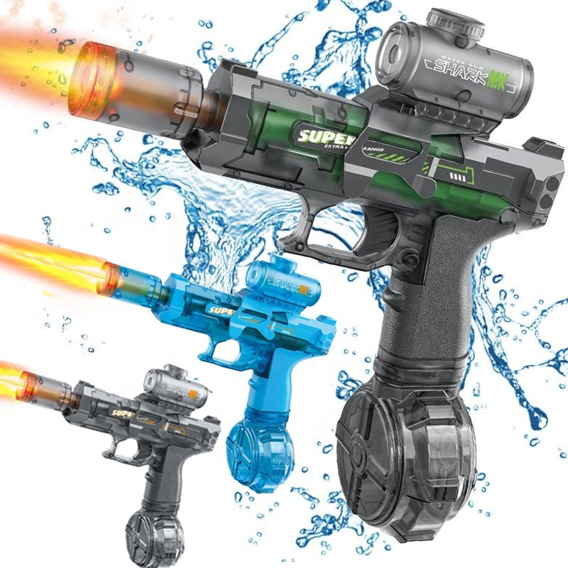 Plastic Electric Powerful Mini Water Gun Toy with Light for Kids