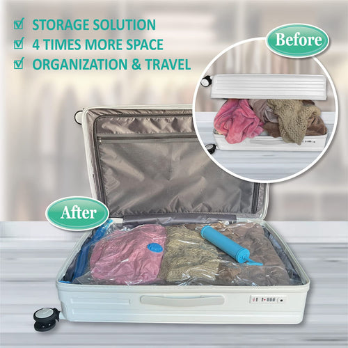 12Pcs of Vaccum Storage Bag with Manual Pump
