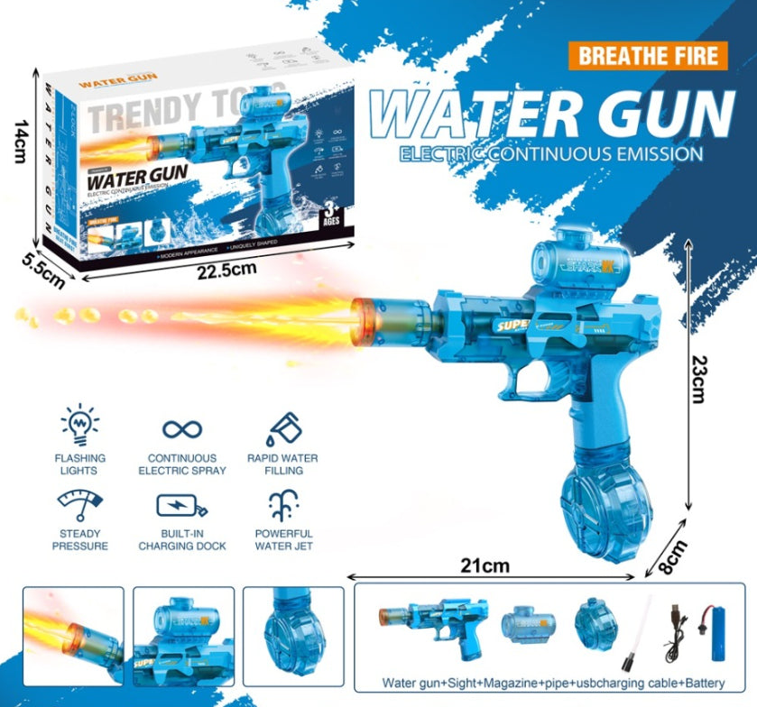 Plastic Electric Powerful Mini Water Gun Toy with Light for Kids