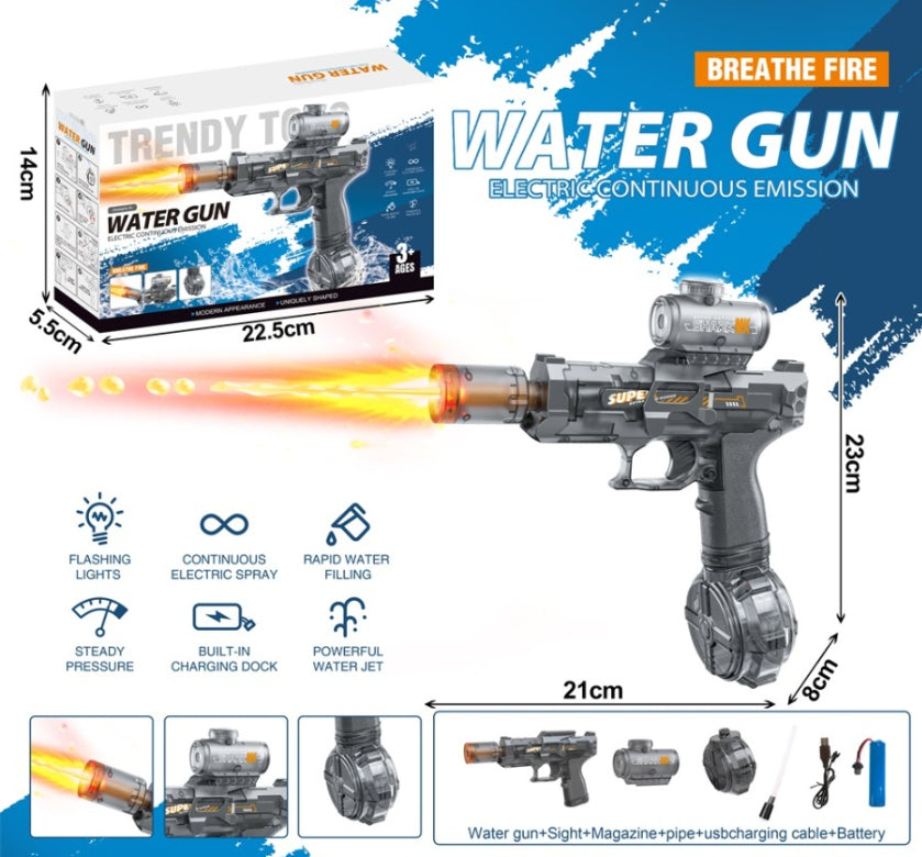 Plastic Electric Powerful Mini Water Gun Toy with Light for Kids
