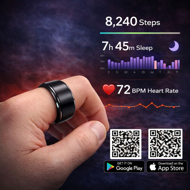 Health Monitor Smart Ring – Sports + Sleep Tracking (NFC)