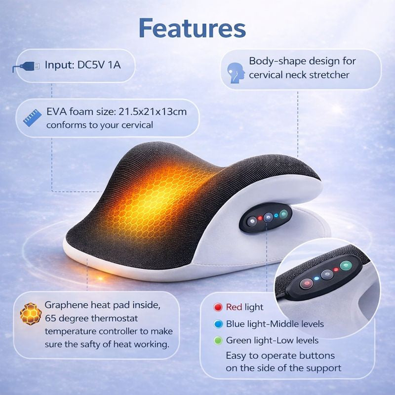 Relax Neck Graphene Heated Neck and Shoulder Stretcher