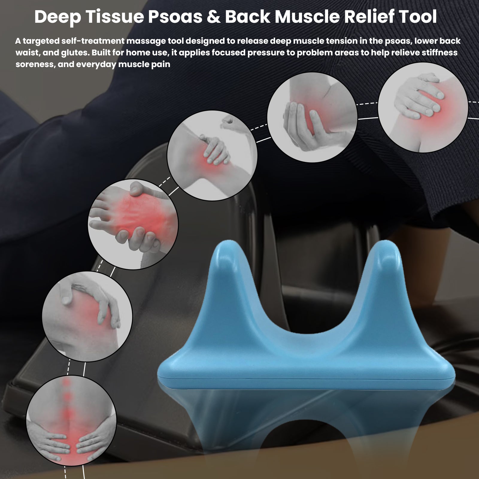 Deep Tissue Psoas & Back Muscle Relief Tool