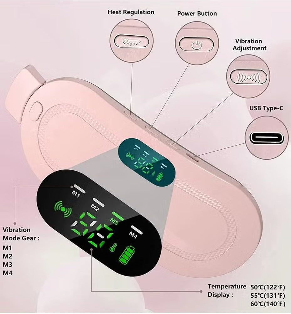 Cordless Heating & Vibration Relief Belt for Period Pain